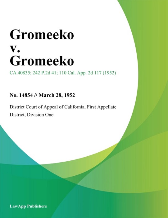 Gromeeko v. Gromeeko