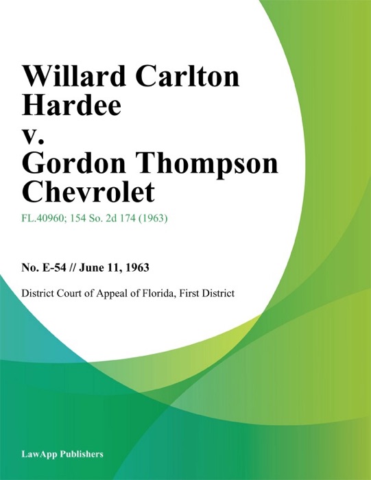 Willard Carlton Hardee v. Gordon Thompson Chevrolet