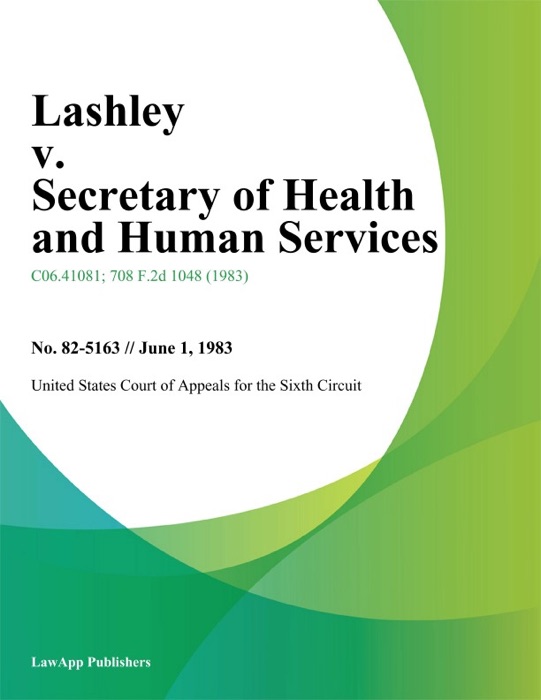 Lashley V. Secretary Of Health And Human Services