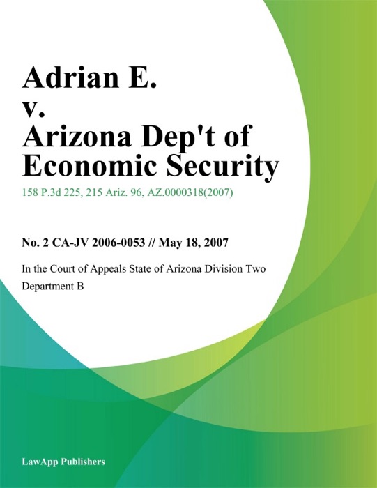 Adrian E. v. Arizona Dept of Economic Security