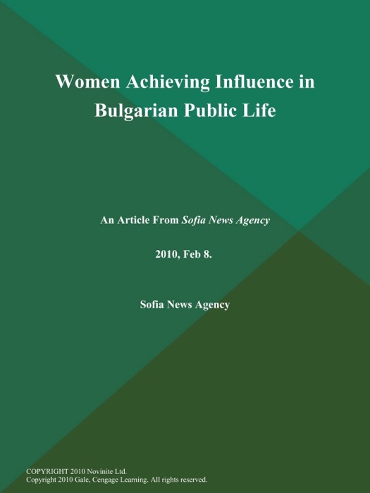 Women Achieving Influence in Bulgarian Public Life