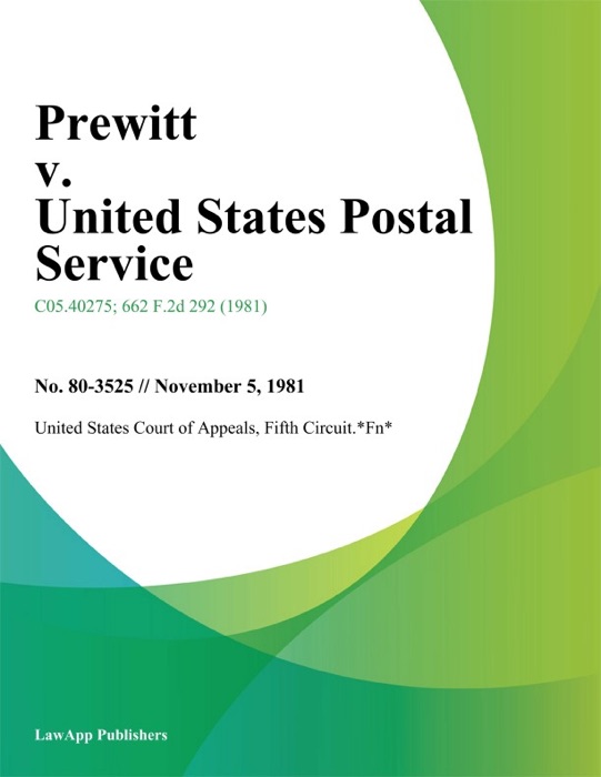 Prewitt v. United States Postal Service