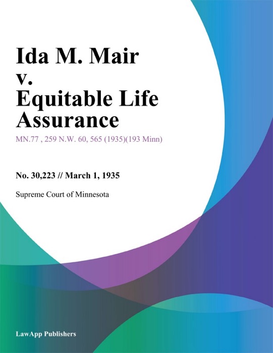 Ida M. Mair v. Equitable Life Assurance
