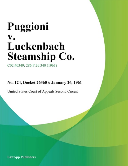 Puggioni v. Luckenbach Steamship Co.