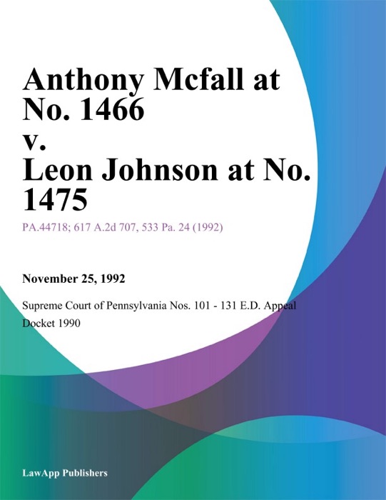Anthony Mcfall At No. 1466 v. Leon Johnson At No. 1475
