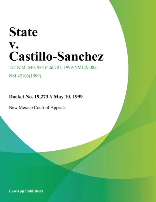 State V. Castillo-Sanchez