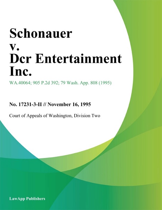 Schonauer V. Dcr Entertainment Inc.