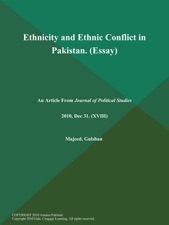 ethnicity in pakistan essay