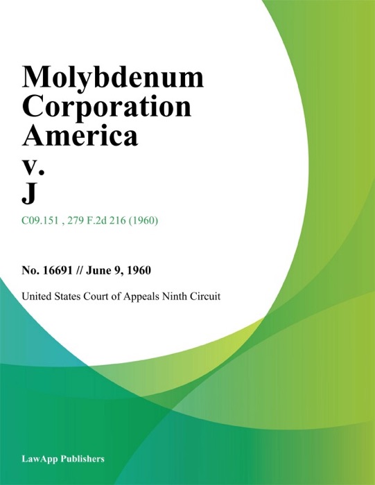 Molybdenum Corporation America v. J