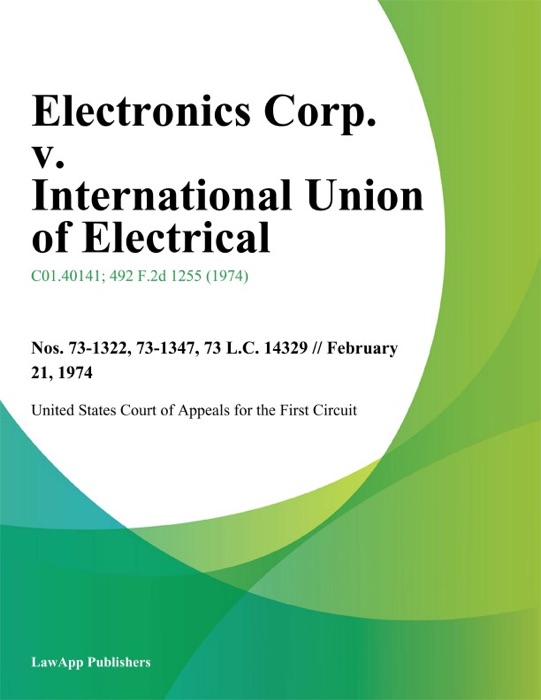 Electronics Corp. v. International Union of Electrical