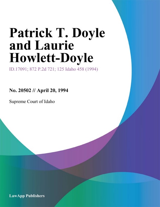Patrick T. Doyle and Laurie Howlett-Doyle