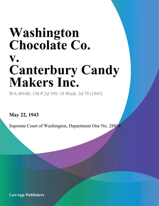 Washington Chocolate Co. v. Canterbury Candy Makers Inc.