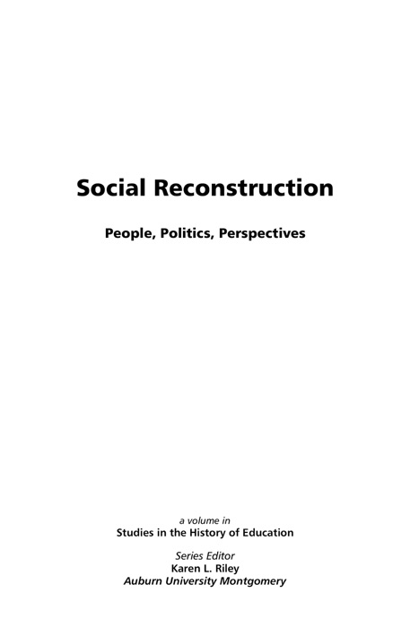 Social Reconstruction