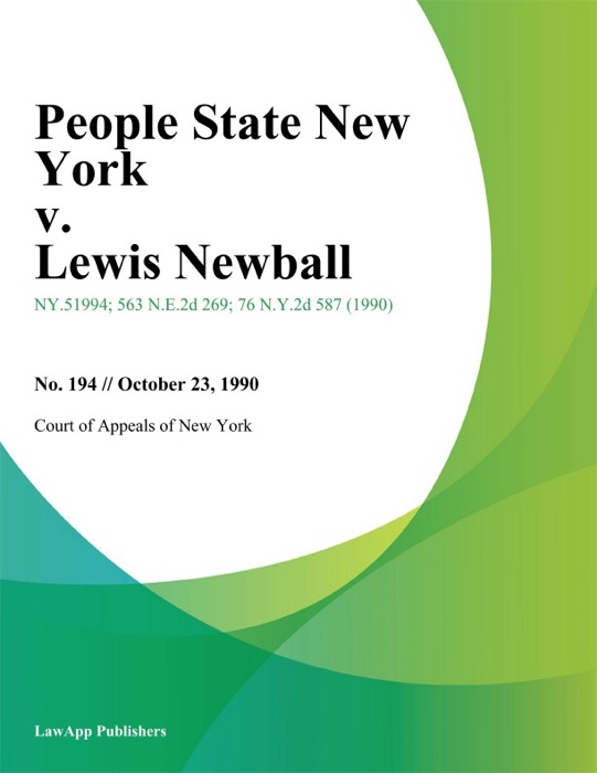 People State New York v. Lewis Newball