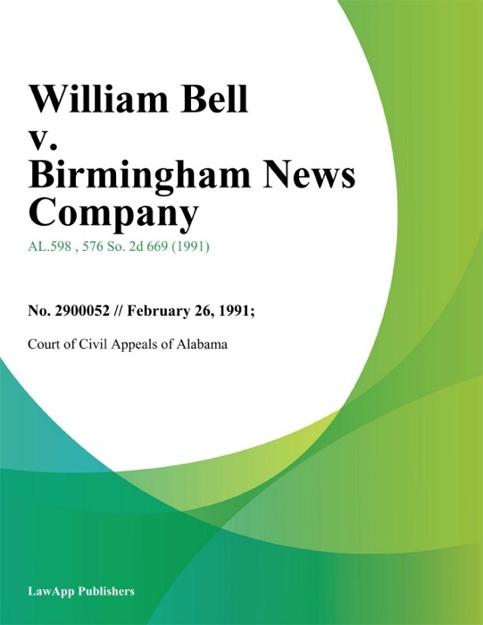 William Bell v. Birmingham News Company