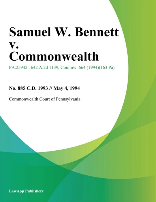 Samuel W. Bennett v. Commonwealth