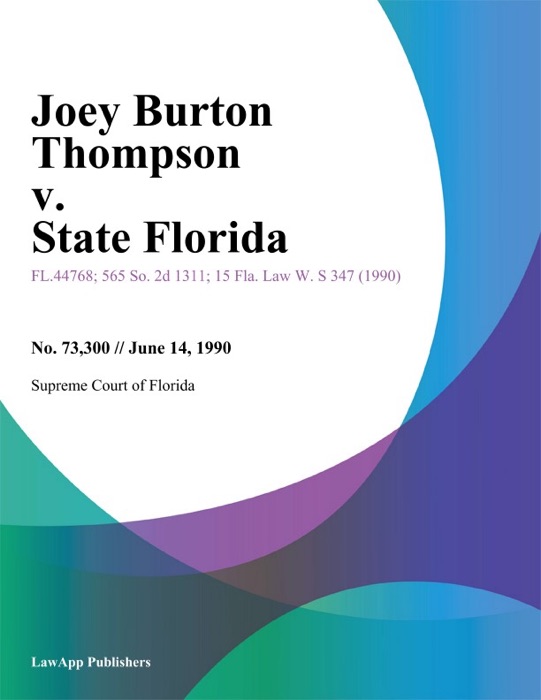 Joey Burton Thompson v. State Florida