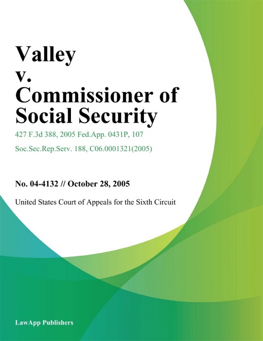 Valley v. Commissioner of Social Security
