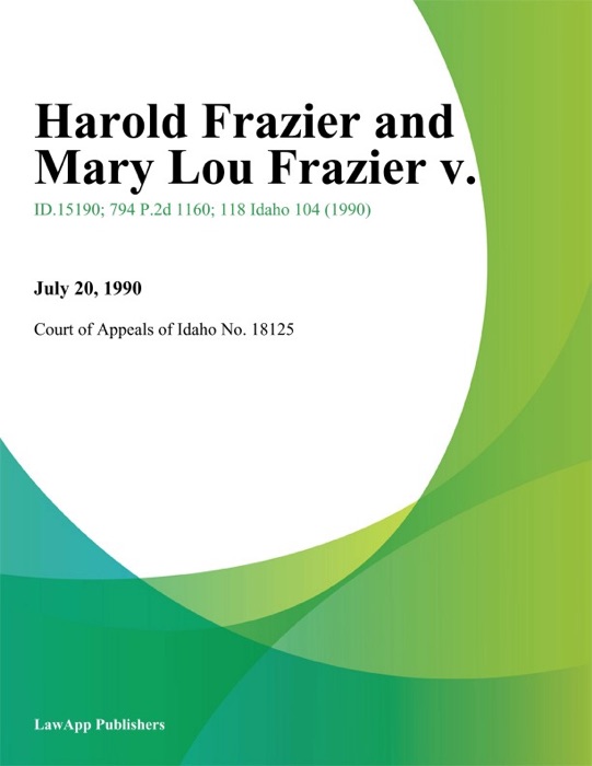 Harold Frazier and Mary Lou Frazier v.