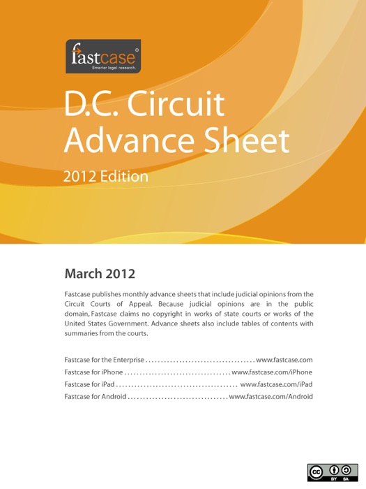 D.C. Circuit Advance Sheet March 2012
