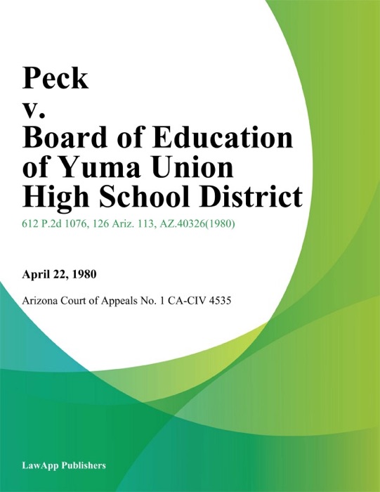 Peck v. Board of Education of Yuma Union High School District