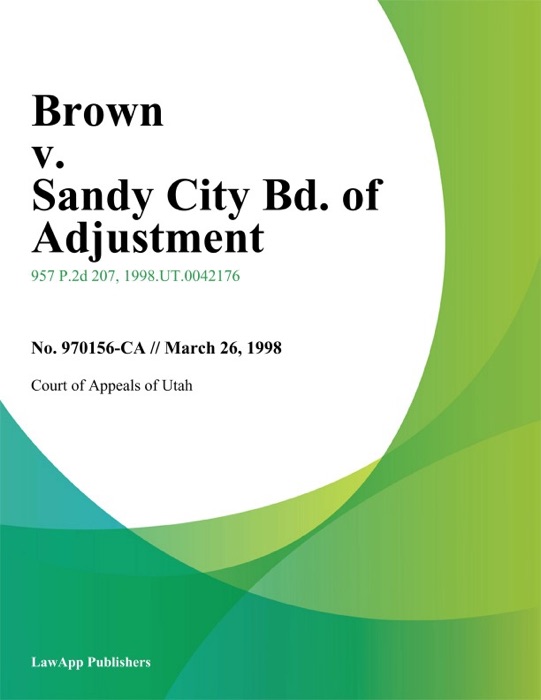 Brown v. Sandy City Bd. of Adjustment