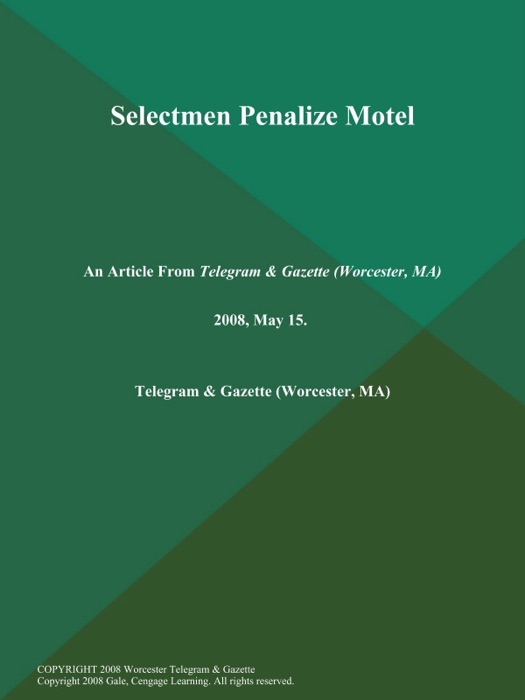 Selectmen Penalize Motel