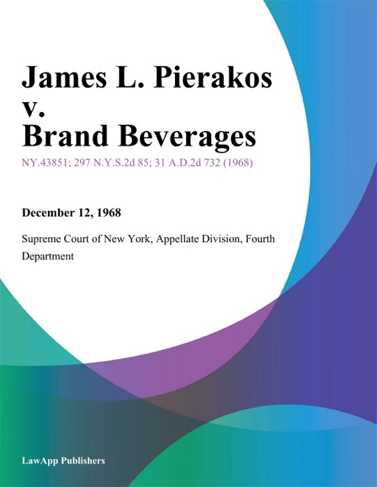 James L. Pierakos v. Brand Beverages