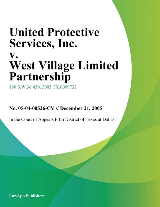 United Protective Services, Inc. v. West Village Limited Partnership