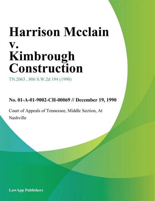 Harrison Mcclain v. Kimbrough Construction