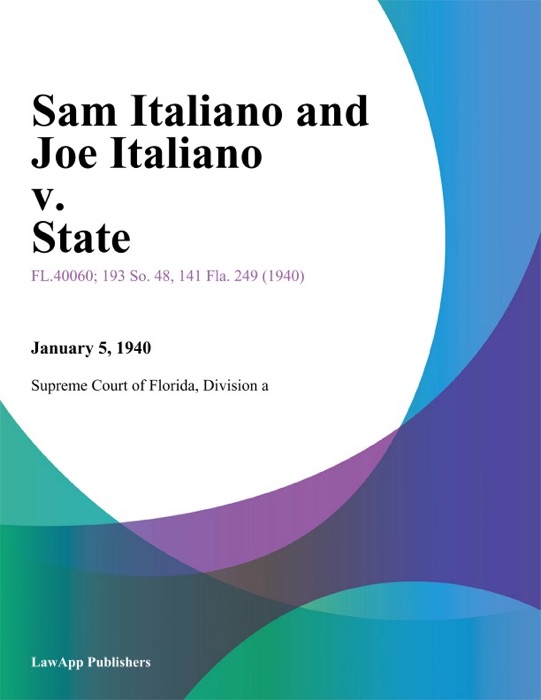 Sam Italiano and Joe Italiano v. State