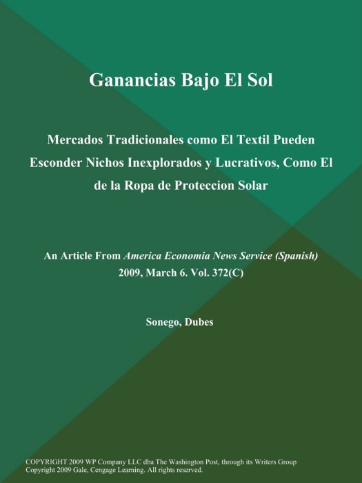 Ganancias Bajo El Sol: Mercados Tradicionales como El Textil Pueden Esconder Nichos Inexplorados y Lucrativos, Como El de la Ropa de Proteccion Solar