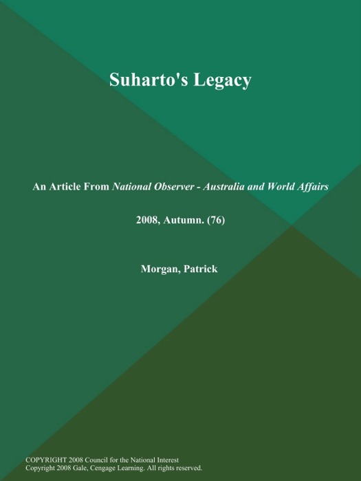 Suharto's Legacy