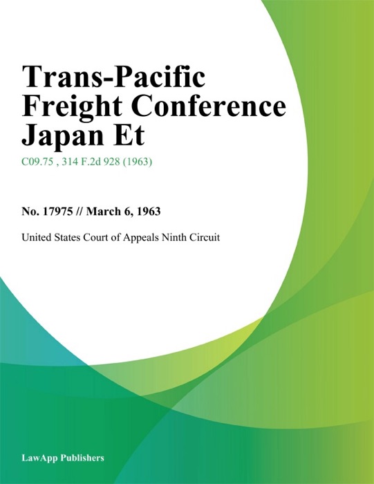 Trans-Pacific Freight Conference Japan Et