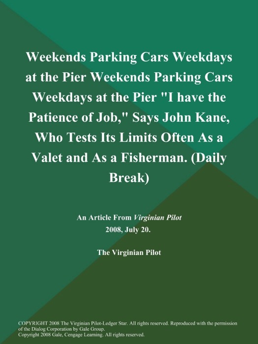 Weekends Parking Cars Weekdays at the Pier Weekends Parking Cars Weekdays at the Pier 