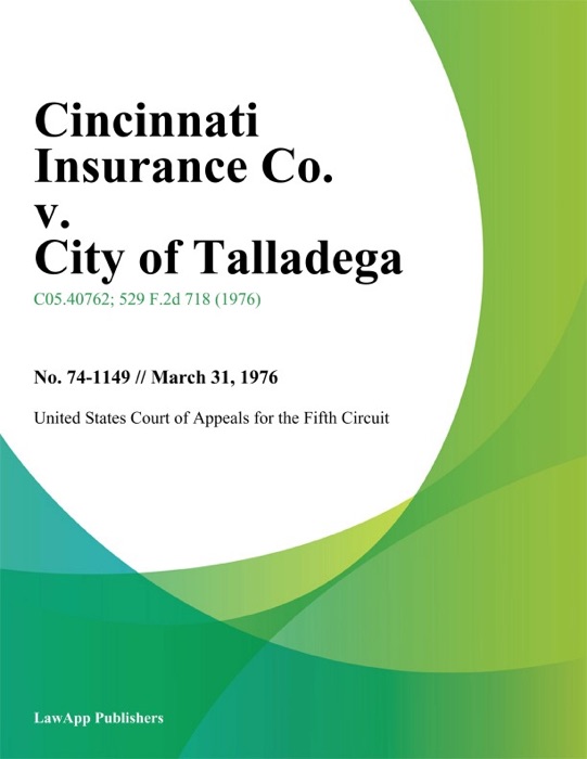 Cincinnati Insurance Co. v. City of Talladega