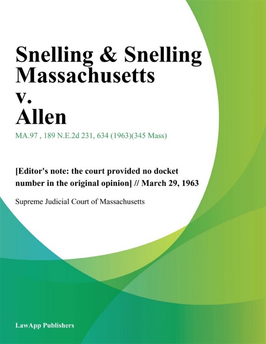 Snelling & Snelling Massachusetts v. Allen