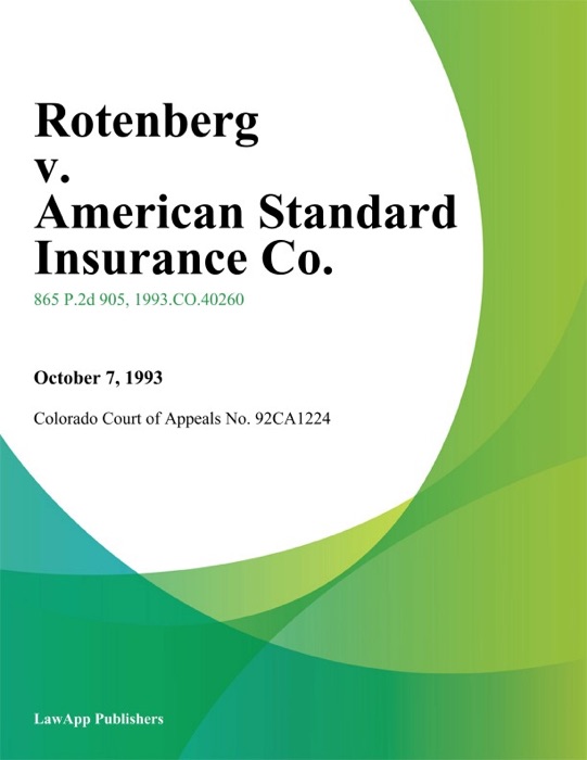 Rotenberg v. American Standard Insurance Co.