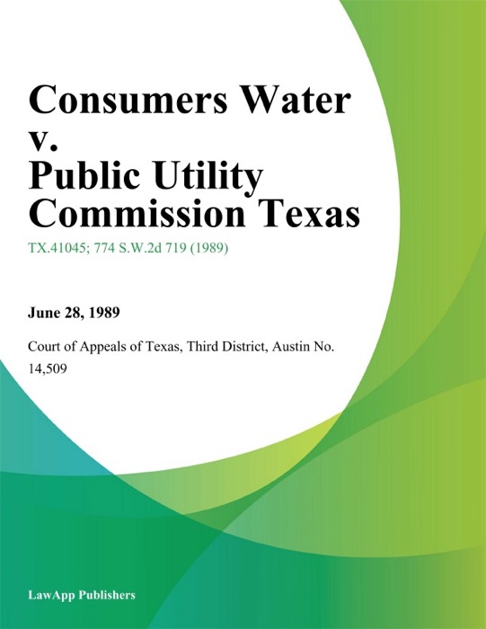 Consumers Water v. Public Utility Commission Texas