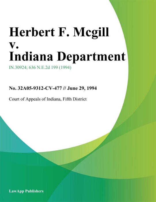 Herbert F. Mcgill v. Indiana Department