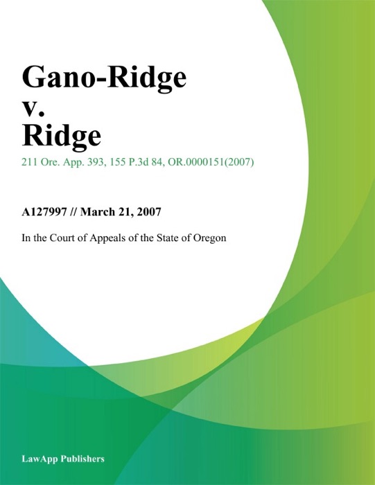 Gano-Ridge v. Ridge