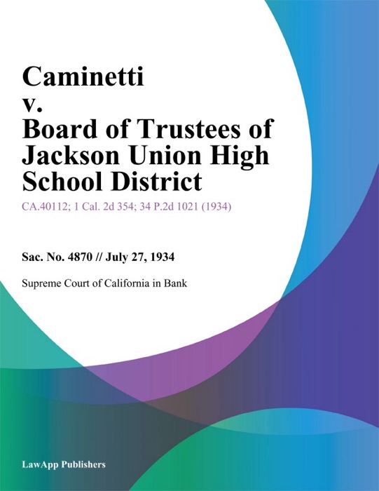Caminetti v. Board of Trustees of Jackson Union High School District
