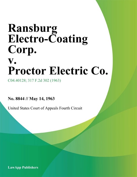 Ransburg Electro-Coating Corp. v. Proctor Electric Co.