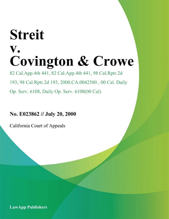 Streit v. Covington & Crowe