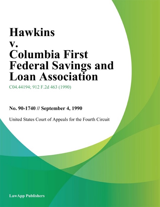 Hawkins v. Columbia First Federal Savings and Loan Association