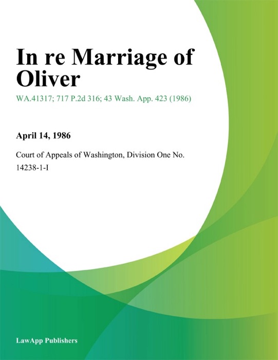 In Re Marriage of Oliver