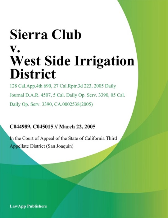 Sierra Club v. West Side Irrigation District