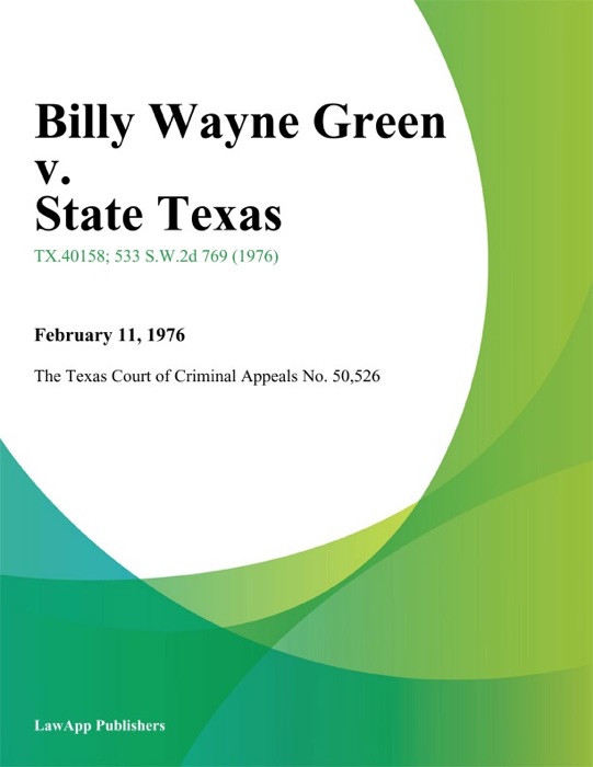 Billy Wayne Green v. State Texas