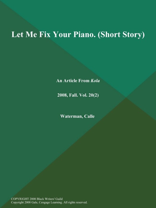 Let Me Fix Your Piano (Short Story)