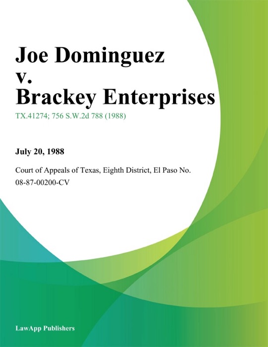 Joe Dominguez v. Brackey Enterprises